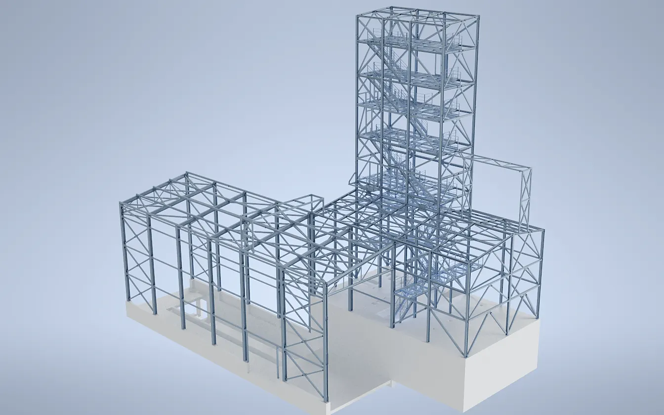 Elevatorski toranj s tehnološkim platformama